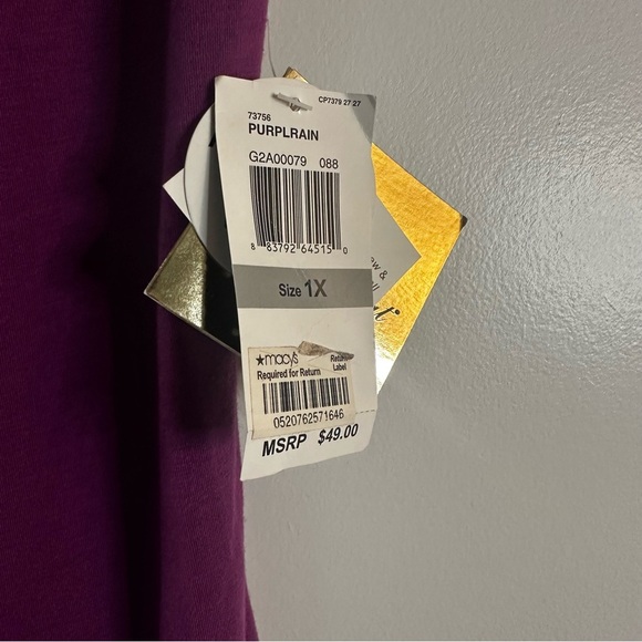 Baby Phat Purple Y2K Embellished Studded Top 1X NWT - Picture 2 of 10